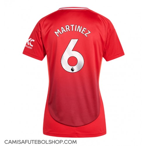 Camisa de time de futebol Manchester United Lisandro Martinez #6 Replicas 1º Equipamento Feminina 2024-25 Manga Curta